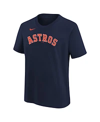 Big Boys Nike Yainer Diaz Navy Houston Astros Name and Number T-shirt