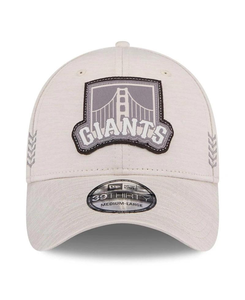 Men's New Era Cream San Francisco Giants 2024 Clubhouse 39THIRTY Flex Fit Hat