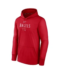 Men's Nike Red Los Angeles Angels Authentic Collection Practice Performance Pullover Hoodie