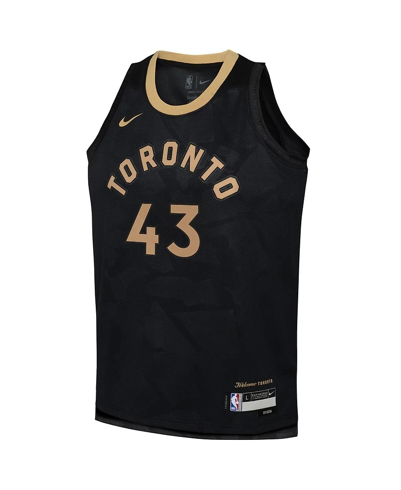 Big Boys Nike Pascal Siakam Black Toronto Raptors 2022/23 Swingman Jersey - City Edition