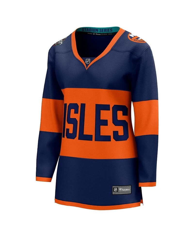 Women's Fanatics Navy New York Islanders 2024 Nhl Stadium Series Breakaway Jersey