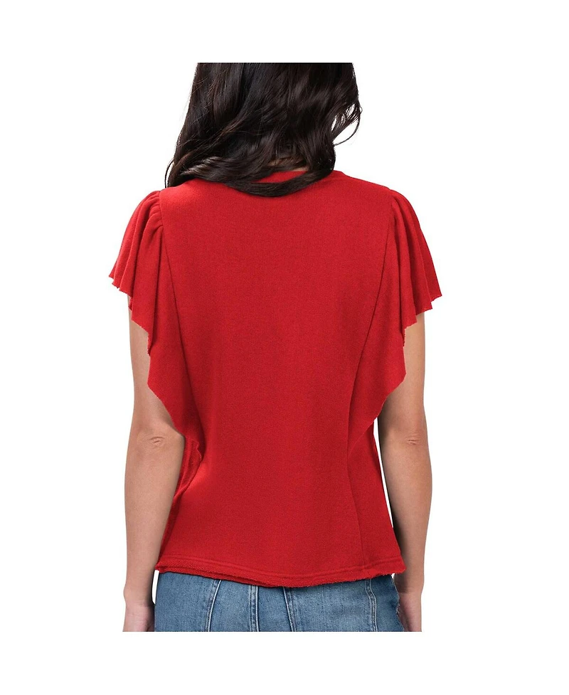 Women's G-iii 4Her by Carl Banks Red St. Louis Cardinals Crowd Wave T-shirt