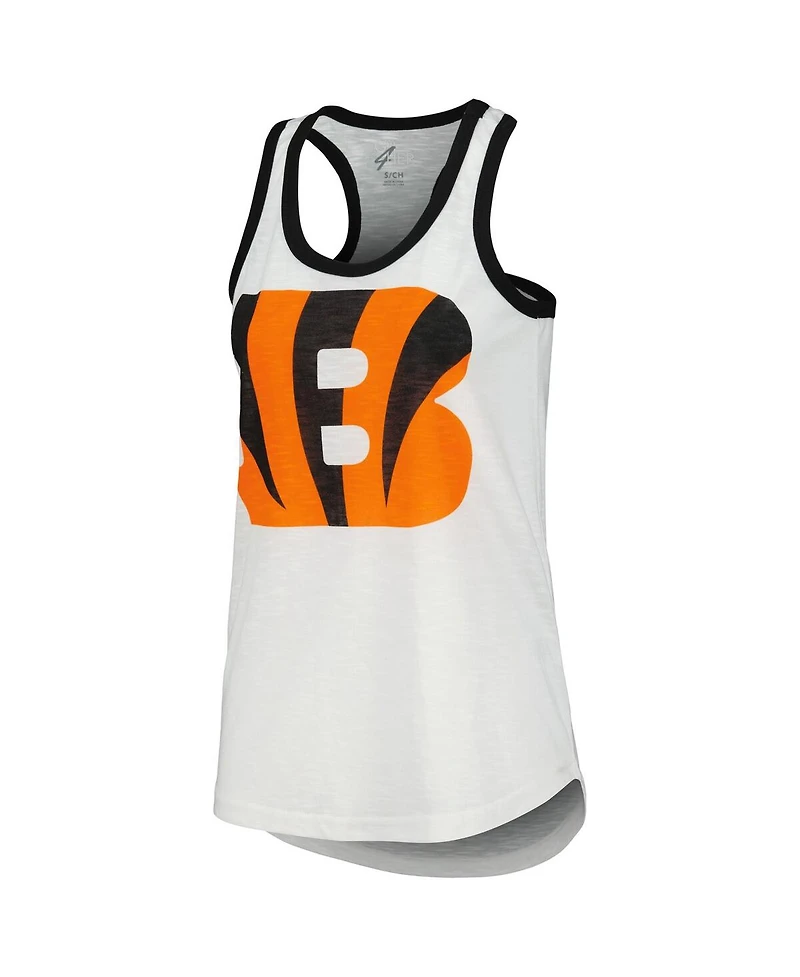 Women's G-iii 4Her by Carl Banks White Cincinnati Bengals Tater Racerback Tank Top