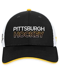 Men's Fanatics Black Pittsburgh Penguins Authentic Pro Alternate Jersey Trucker Adjustable Hat