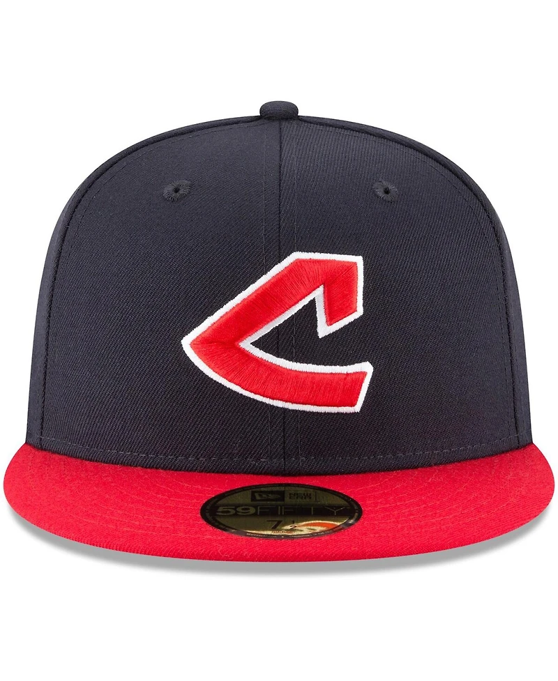 Men's New Era Navy Cleveland Guardians Cooperstown Collection Wool 59FIFTY Fitted Hat