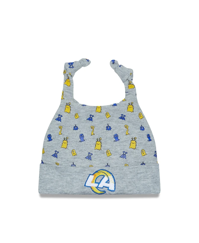 Infant Boys and Girls New Era Heather Gray Los Angeles Rams Critter Cuffed Knit Hat