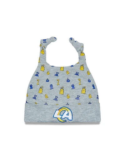 Infant Boys and Girls New Era Heather Gray Los Angeles Rams Critter Cuffed Knit Hat