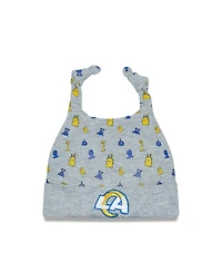 Infant Boys and Girls New Era Heather Gray Los Angeles Rams Critter Cuffed Knit Hat