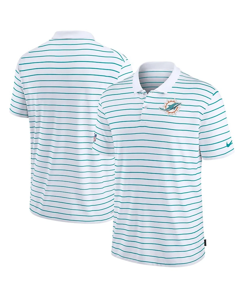 Men's Nike White Miami Dolphins 2022 Sideline Lock Up Victory Performance Polo Shirt