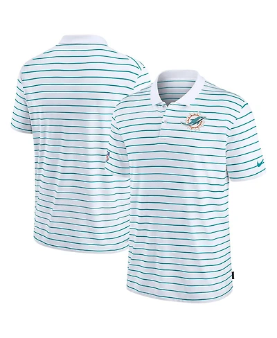 Men's Nike White Miami Dolphins 2022 Sideline Lock Up Victory Performance Polo Shirt