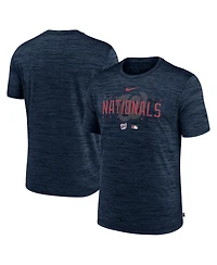 Men's Nike Navy Washington Nationals Authentic Collection Velocity Performance Practice T-shirt