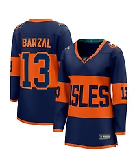 Women's Fanatics Mathew Barzal Navy New York Islanders 2024 Nhl Stadium Series Breakaway Player Jersey