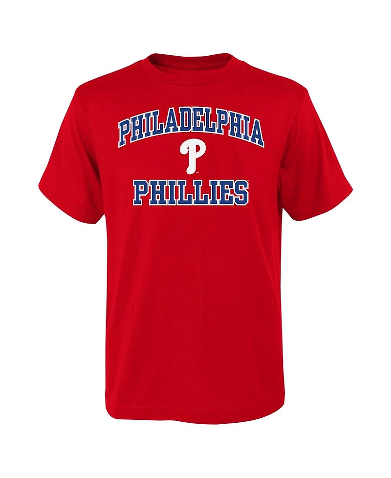Big Boys Fanatics Red Philadelphia Phillies Heart and Soul T-shirt