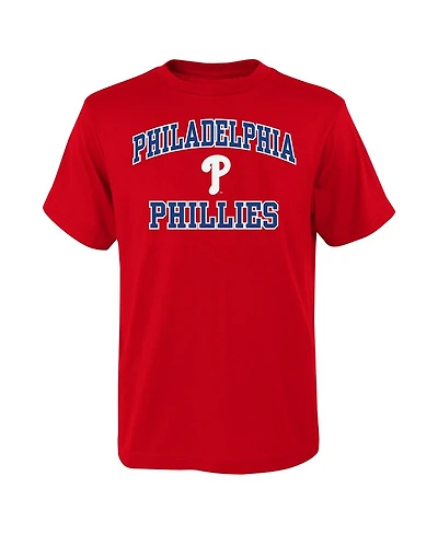 Big Boys Fanatics Red Philadelphia Phillies Heart and Soul T-shirt