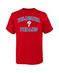 Big Boys Fanatics Red Philadelphia Phillies Heart and Soul T-shirt