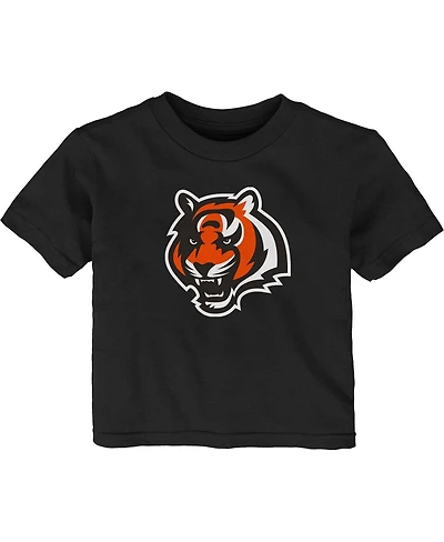 Baby Boys and Girls Black Cincinnati Bengals Primary Logo T-shirt