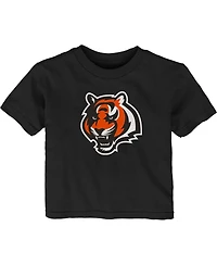 Baby Boys and Girls Black Cincinnati Bengals Primary Logo T-shirt