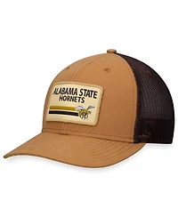 Men's Top of the World Khaki Alabama State Hornets Strive Trucker Adjustable Hat