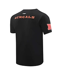 Men's Pro Standard Black Cincinnati Bengals Retro Striper T-Shirt