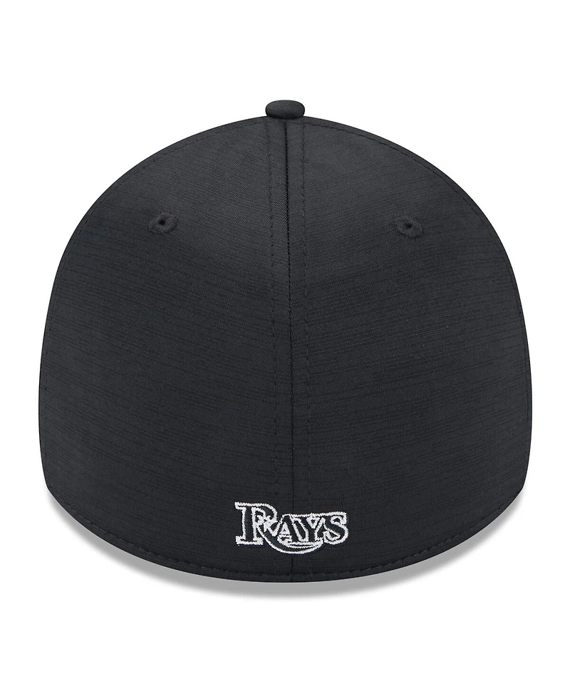 Men's New Era Black Tampa Bay Rays 2024 Clubhouse 39THIRTY Flex Fit Hat