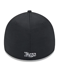 Men's New Era Black Tampa Bay Rays 2024 Clubhouse 39THIRTY Flex Fit Hat