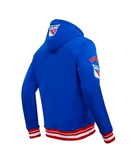 Men's Pro Standard Blue New York Rangers Retro Classic Fleece Pullover Hoodie