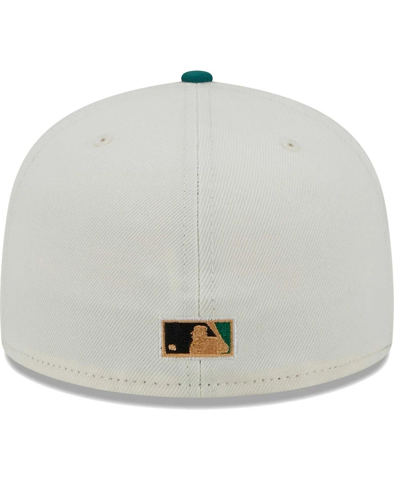Men's New Era White Chicago Sox Cooperstown Collection Camp 59FIFTY Fitted Hat