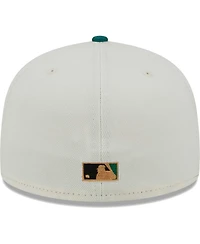 Men's New Era White Chicago Sox Cooperstown Collection Camp 59FIFTY Fitted Hat