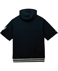 Men's Mitchell & Ness Black Las Vegas Raiders Pre-Game Short Sleeve Pullover Hoodie