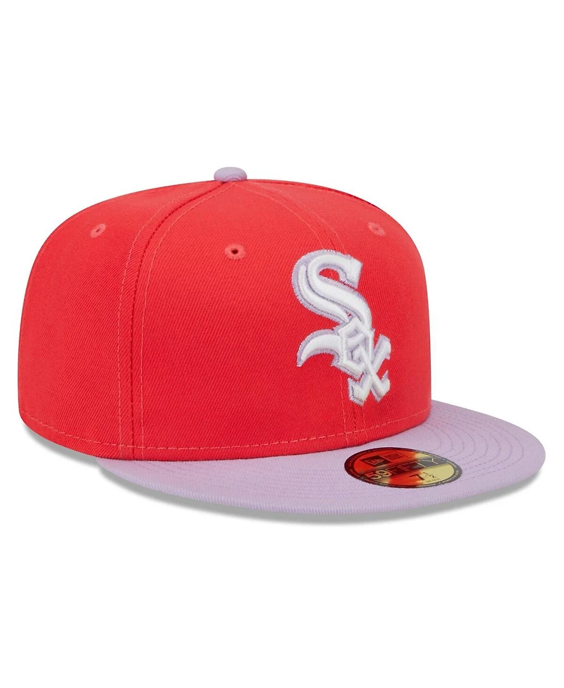 Men's New Era Red, Lavender Chicago White Sox Spring Color Two-Tone 59FIFTY Fitted Hat