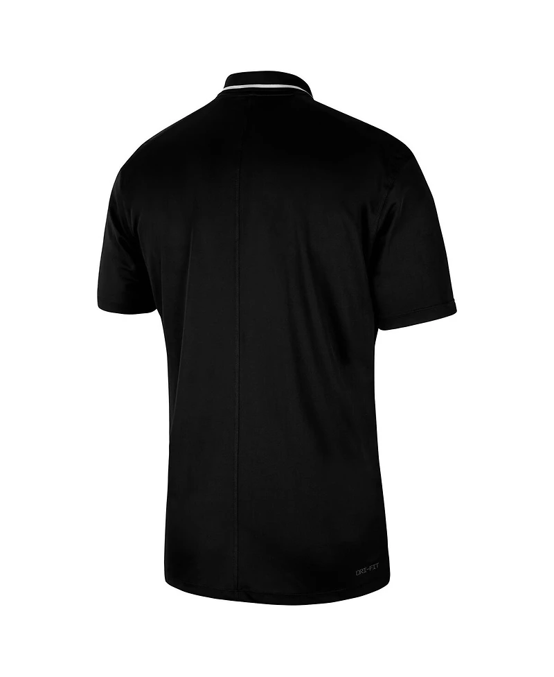 Men's Nike Black Kansas State Wildcats 2023 Sideline Coaches Performance Polo Shirt