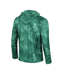 Men's Colosseum Green Michigan State Spartans Palms Printed Lightweight Quarter-Zip Hooded Top