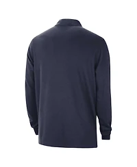 Men's Nike Navy Philadelphia 76ers Authentic Performance Half-Zip Jacket