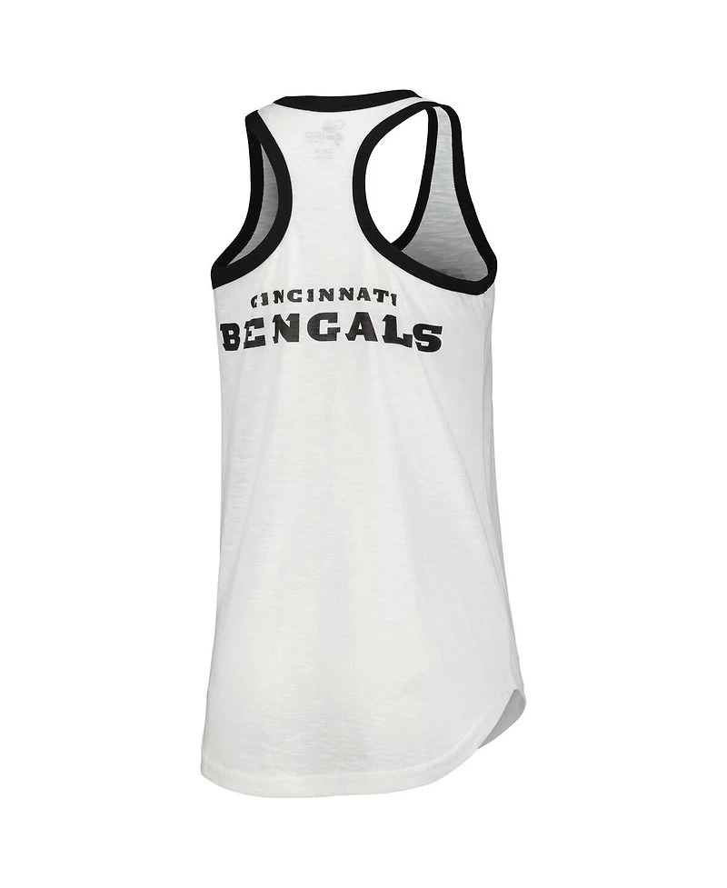 Women's G-iii 4Her by Carl Banks White Cincinnati Bengals Tater Racerback Tank Top