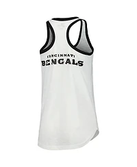Women's G-iii 4Her by Carl Banks White Cincinnati Bengals Tater Racerback Tank Top