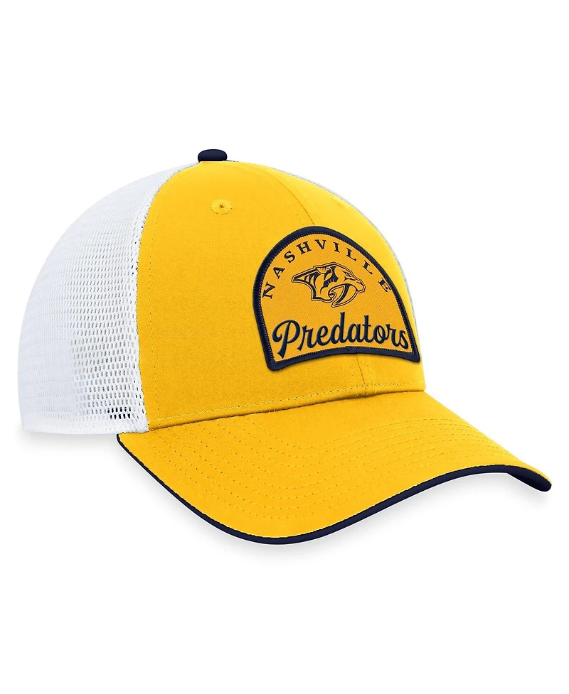 Men's Fanatics Gold, White Nashville Predators Fundamental Adjustable Hat