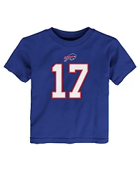 Toddler Boys and Girls Nike Josh Allen Royal Buffalo Bills Player Name and Number T-shirt