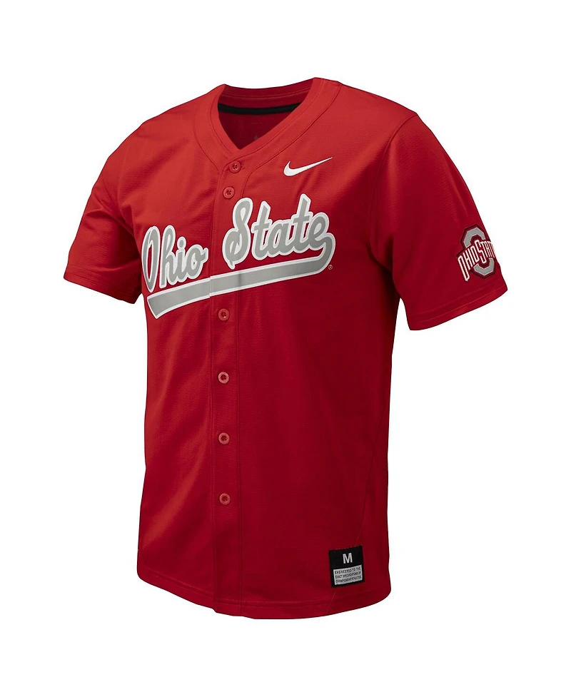 Nike Men's Ohio State Buckeyes Replica Full-Button Baseball Jersey