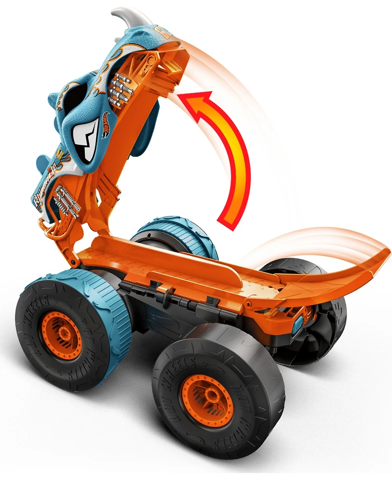 Monster Trucks Hw Changing Rhinomite Rc in 1:12 Scale with 1:64 Scale Toy Truck