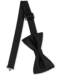 Calabrum Men's Solid Black Pre-Tied Bow Tie