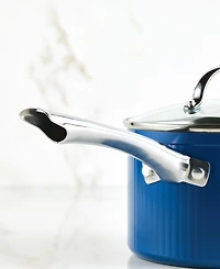 Farberware Style Aluminum 3 Quart Nonstick Straining Saucepan with Lid