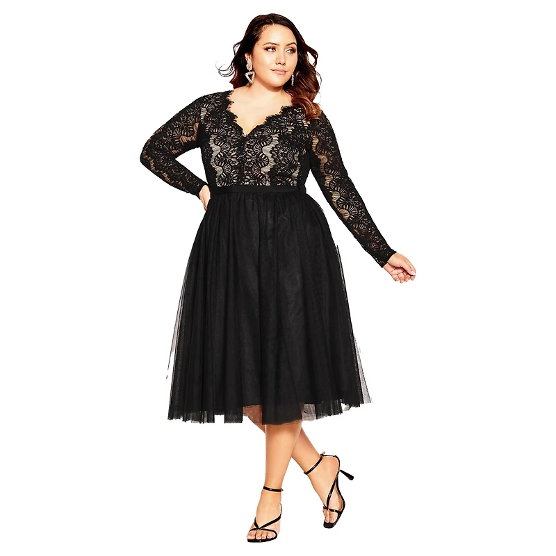 City Chic Plus Rare Beauty Dress