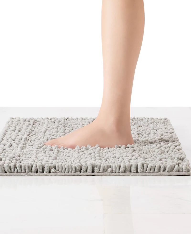 Laura Ashley Astor Chenille Bath Mat, 20" x 34"