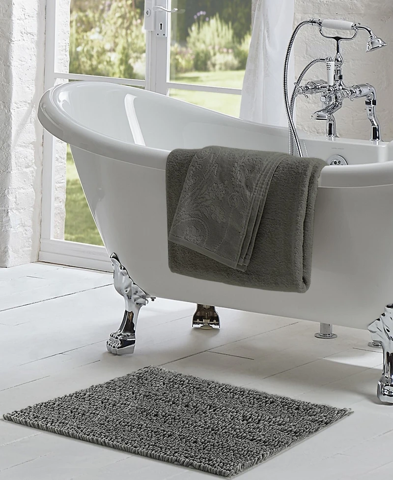 Laura Ashley Astor Chenille Bath Mat, 20" x 34"