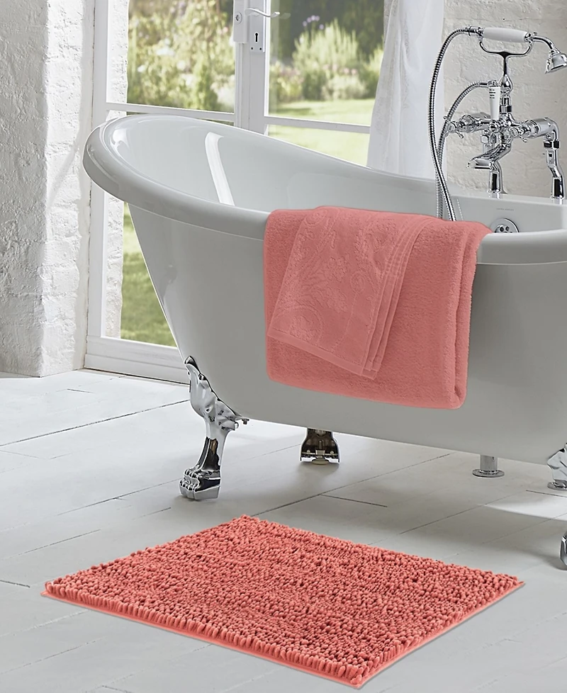 Laura Ashley Astor Chenille Bath Mat, 20" x 34"