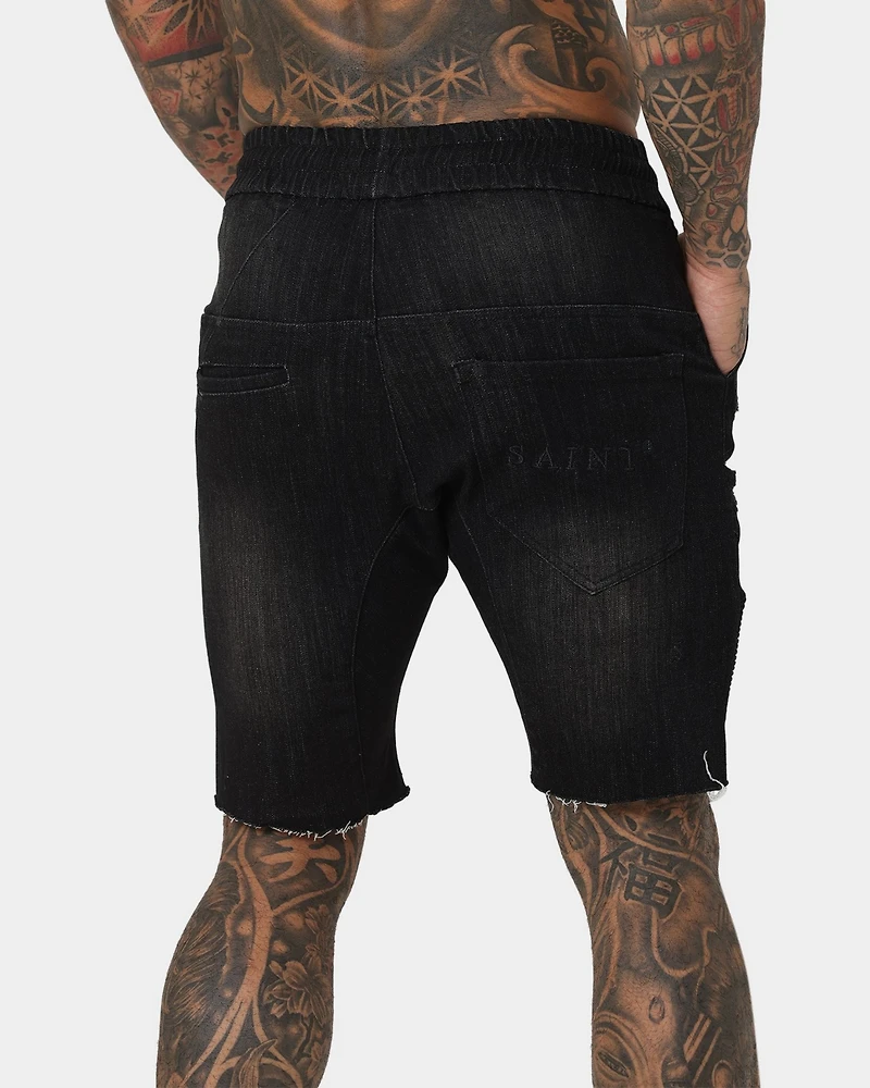 Men's United Distressed Biker Shorts