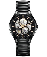 Rado Unisex Swiss Automatic True Black High-Tech Ceramic Bracelet Watch 40mm