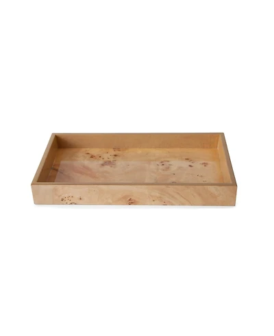 Cassadecor Petra Burl Wood Bathroom Tray