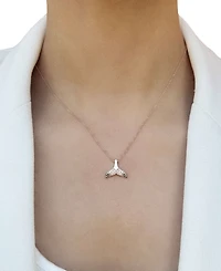Le Vian Chocolate Ombre Diamond Whale Tail 19" Adjustable Pendant Necklace (1/5 ct. t.w.) in 14k Rose Gold