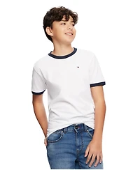 Tommy Hilfiger Toddler and Little Boys Contrast Trim Embroidered Logo Ken Tee